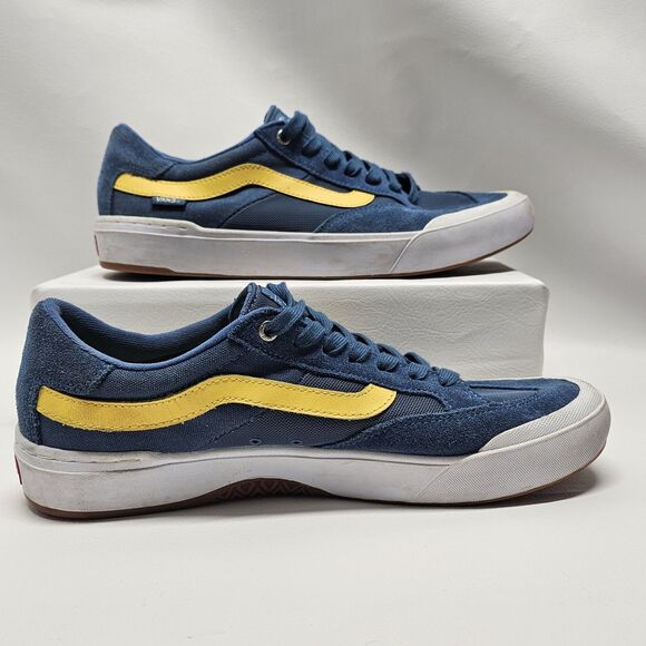 Vans Pro Skate Shoes Size 11.5 – Blue Yellow Stripe SickStick Sole Made China - Picture 5 of 10